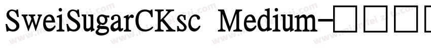 SweiSugarCKsc Medium字体转换